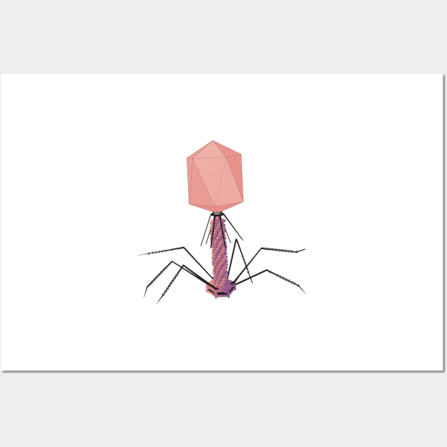 Bacteriophage Virus Bacteria Killer Science Molecular Biology Wall Art by labstud